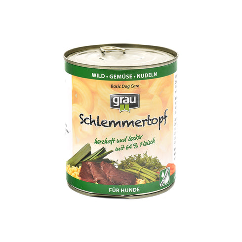 Hrana umeda pentru caini Grau cu vanat legume si taitei 800g